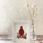 Botanical Bear Linocut Print – Sheffield Wildlife Wall Art - Image 5