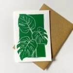 Monstera greeting card – plant lover gift card by Grace Wong