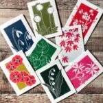 Maple leaf greeting card – botanical card by Grace Wong