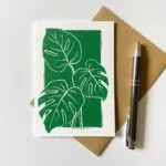 Monstera greeting card – plant lover gift card by Grace Wong