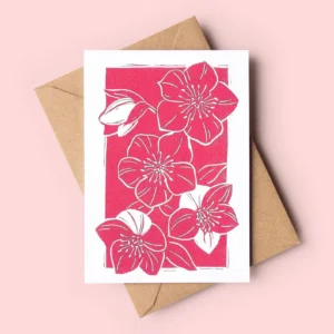 hellebore-flower-art-card