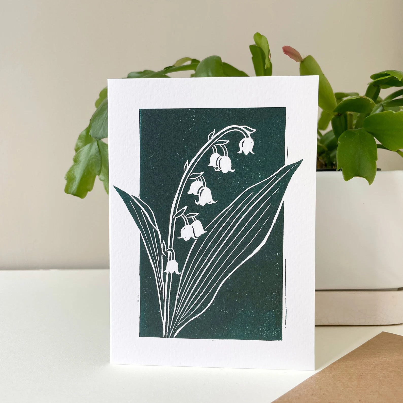 Lily of the Valley Greeting Card – Botanical Card - Image 3