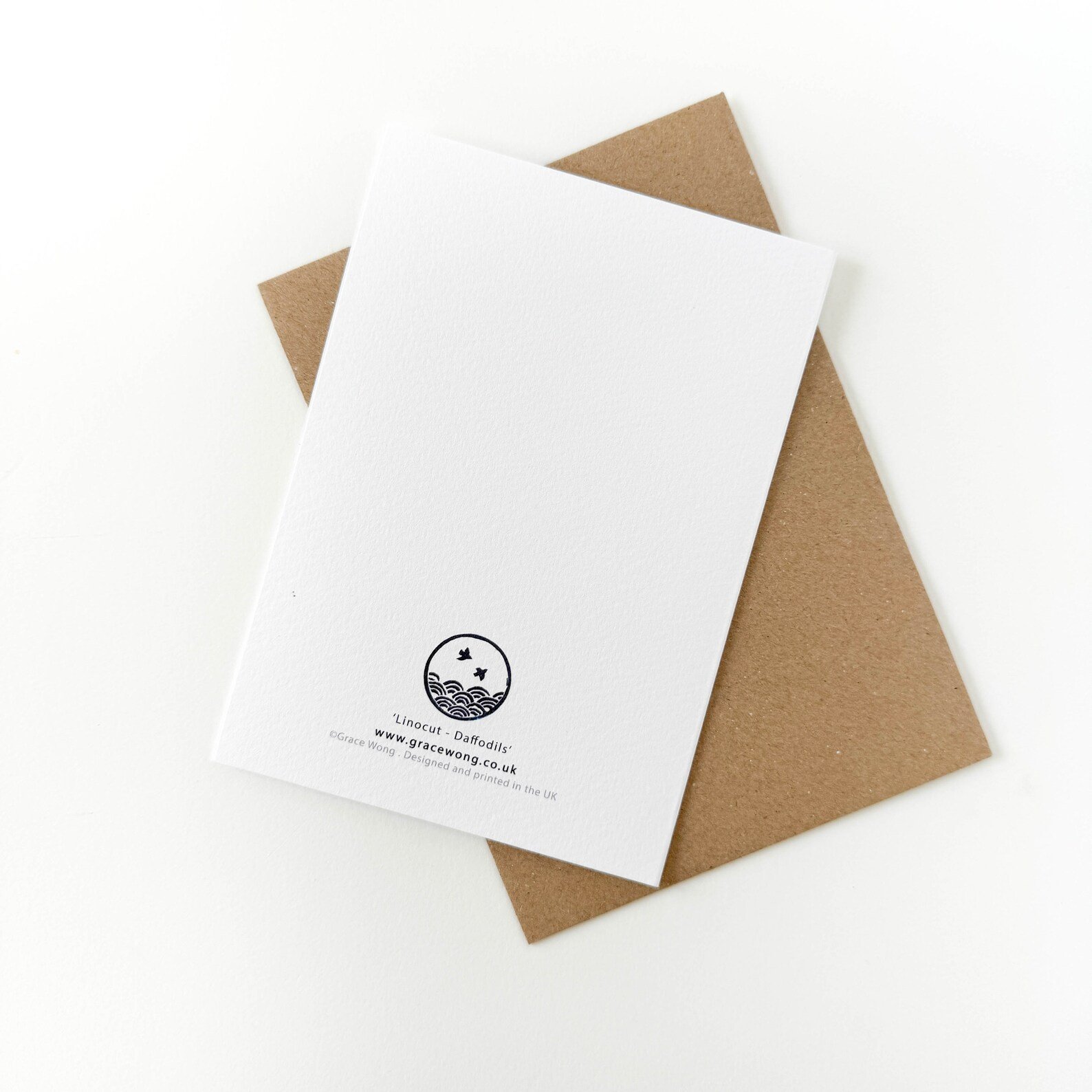 Daffodil greeting card – botanical card by Grace Wong