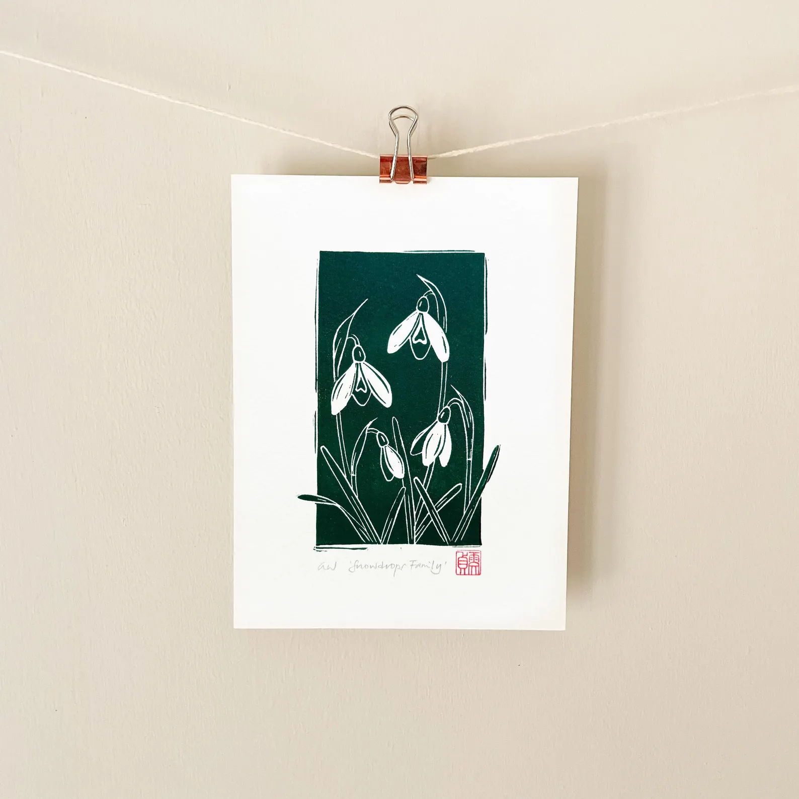 snowdrop-linocut-print