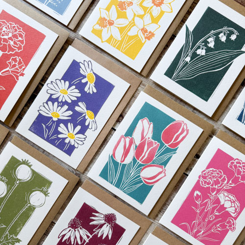 linocut prints by Grace Wong