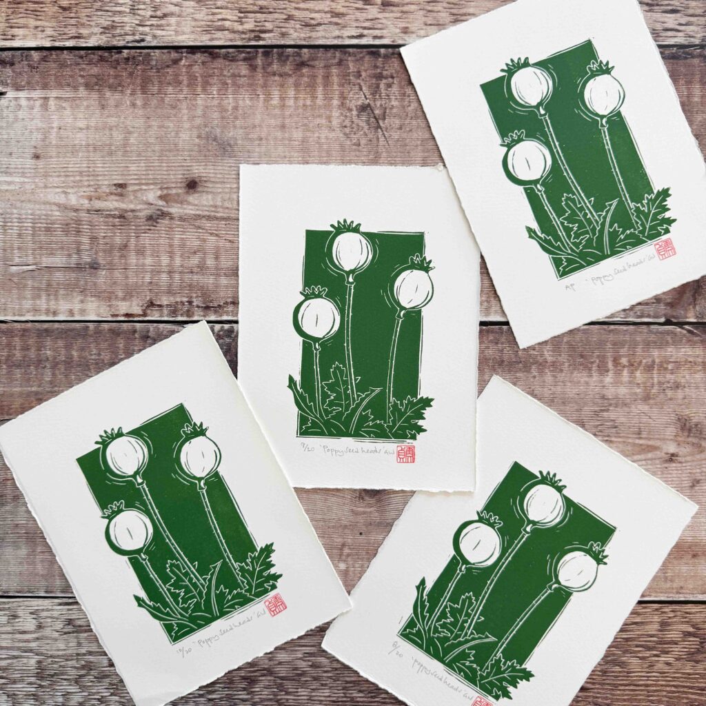 collection of my poppyseed head prints