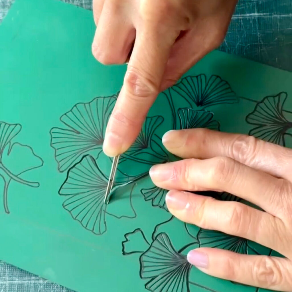 How I carve the lino block for printing